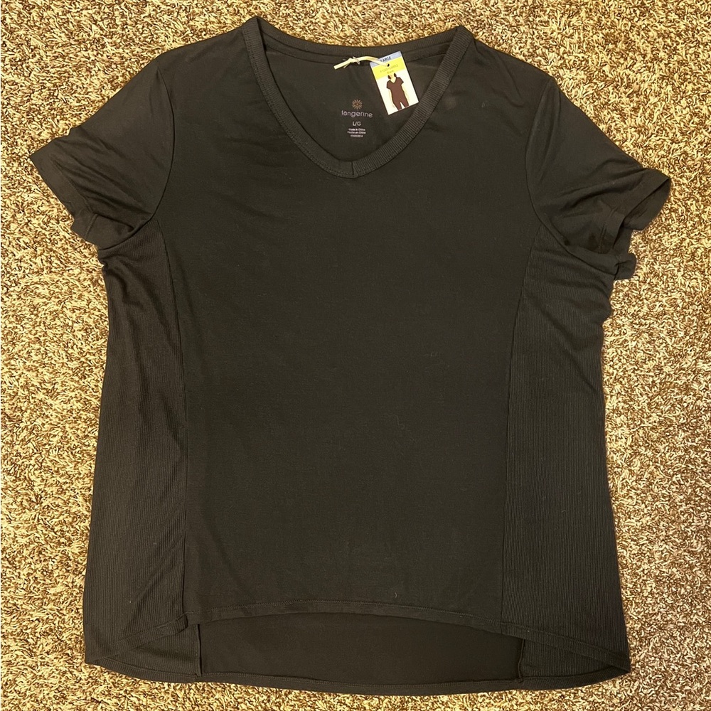 NWT Tangerine Black Workout T-shirt